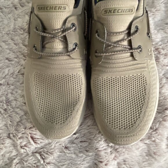 Skechers Delson 3.0 Men's Sz 10.5 US Hands Free Slip Ins Shoes 210606 Taupe Nice - Picture 16 of 16